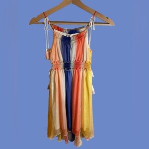 Hannah Rainbow Striped Kids Dress